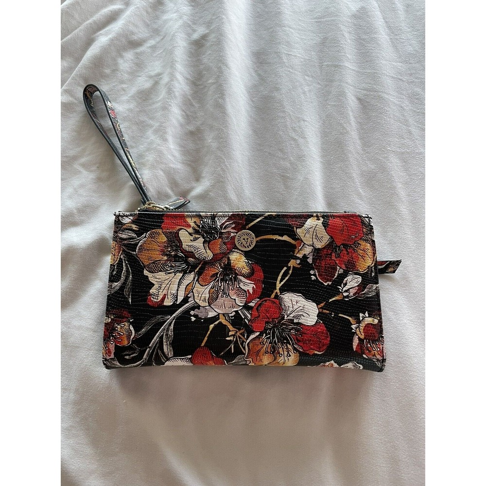 ANNE KLEIN Women’s WRISTLET CARD WALLET AKH4122 Blk/Multi Floral MSRP $48 NWOT